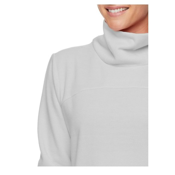 Avia Women's Athleisure Athletic Cowl Neck Soft Herringbone Pullover SZ Large - Picture 3 of 5